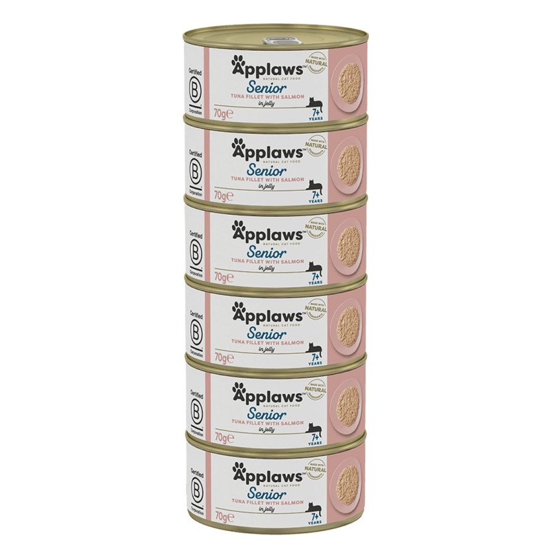 Applaws konzerva Cat Senior Jelly Tuňák s lososem 6x70g