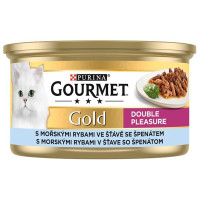 Gourmet Gold cat konz.-mořské ryby v omáčce se špenátem 85 g
