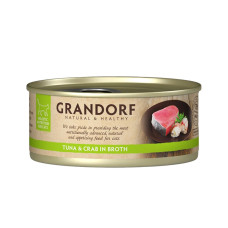 Grandorf konzerva pro kočky Tuňákový filet s krabem 70g
