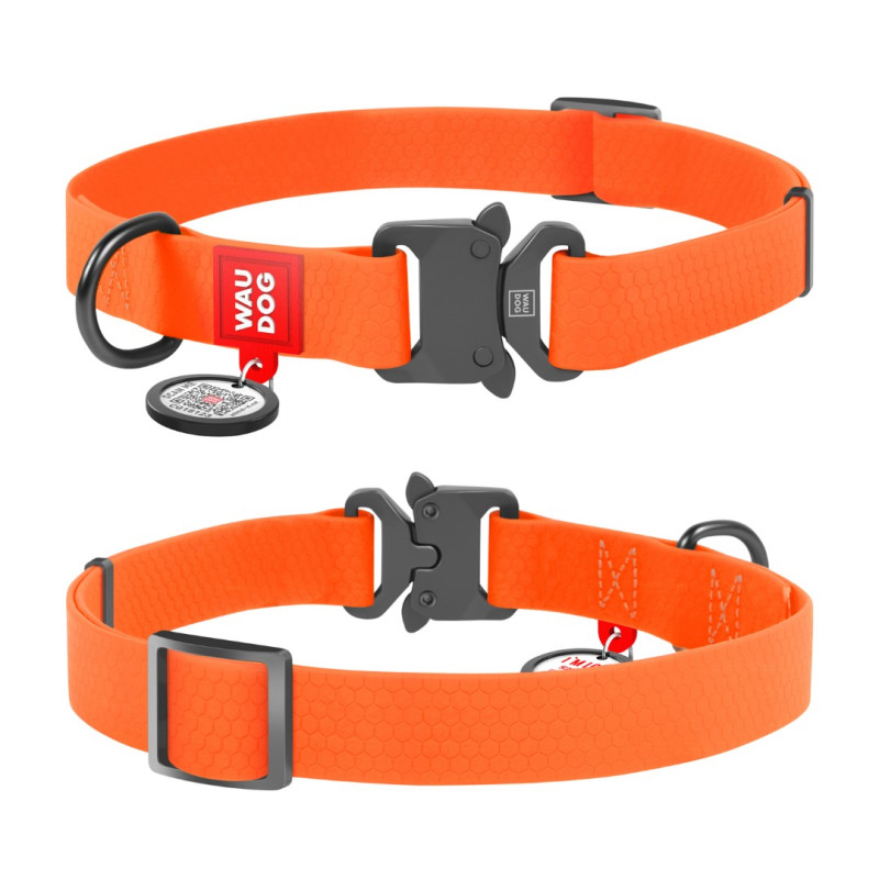 WAUDOG obojek voděodolný Collartex Fastex oranžový (25-35cm/1,5cm)