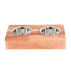 MA-NU Dřevěný stojan s miskami Full XS