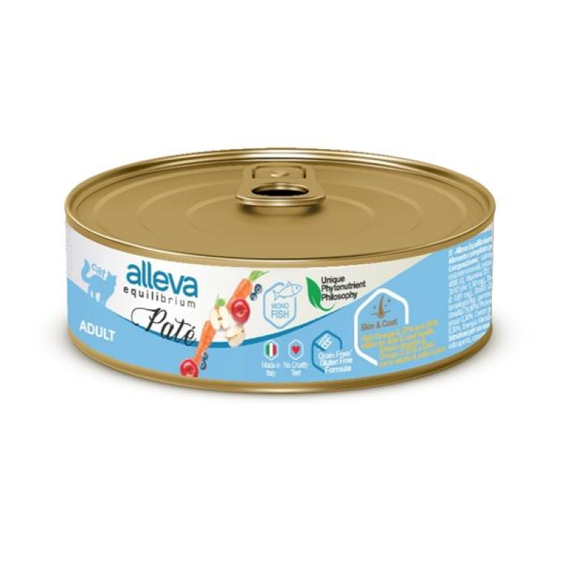ALLEVA EQUILIBRIUM Cat konz. Pate Salmon 85g