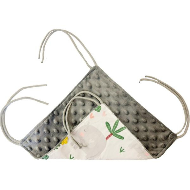 Pelech dr.savec závěsný S, sloni, šedá minky 23x23cm