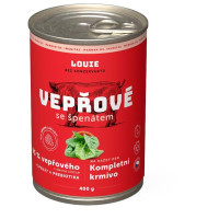 Louie konz.pro psy vepřové,špenát,prebiotika 400g