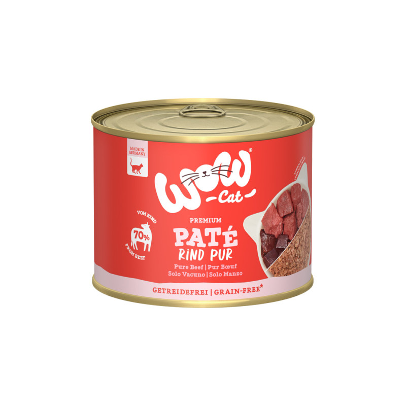 WOW Cat konzerva Paté Hovězí PUR Adult 200g