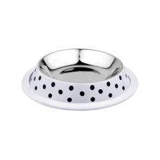 Miska nerez Deco fix puntíky 460ml bílá Duvo+