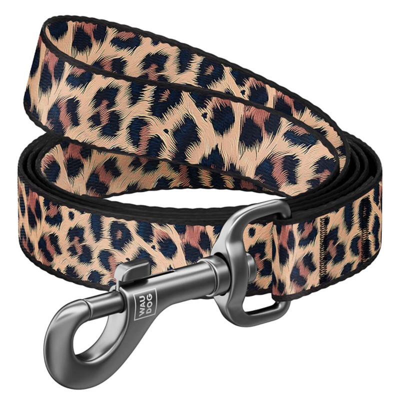 WAUDOG vodítko nylon Leopard (L-XXL/122cm/2,5cm) 