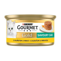 Gourmet Gold cat konz.-Savoury Cake kuře,mrkev 85 g