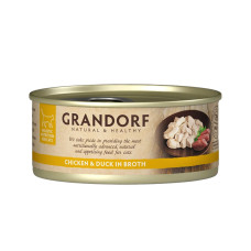 Grandorf konzerva pro kočky Kuřecí prsa s kachními filety 70g