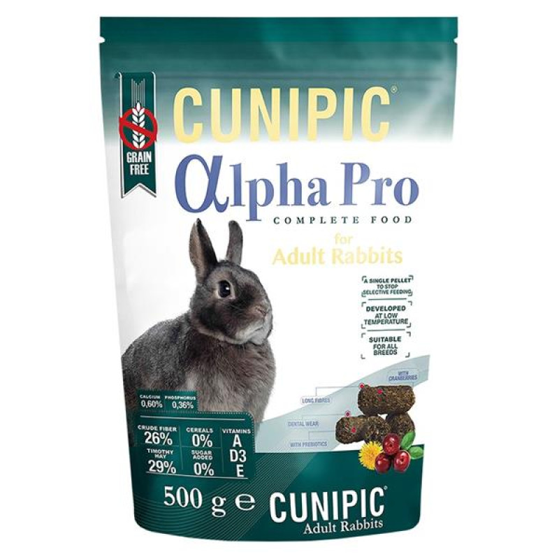 Cunipic Alpha Pro Rabbit Adult - králík dospělý 500 g