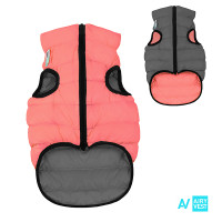 AiryVest bunda pro psy korálová/šedá  M 50