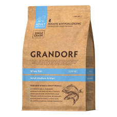 Grandorf granule pro psy Adult Medium & Maxi - Bílá ryba 10kg