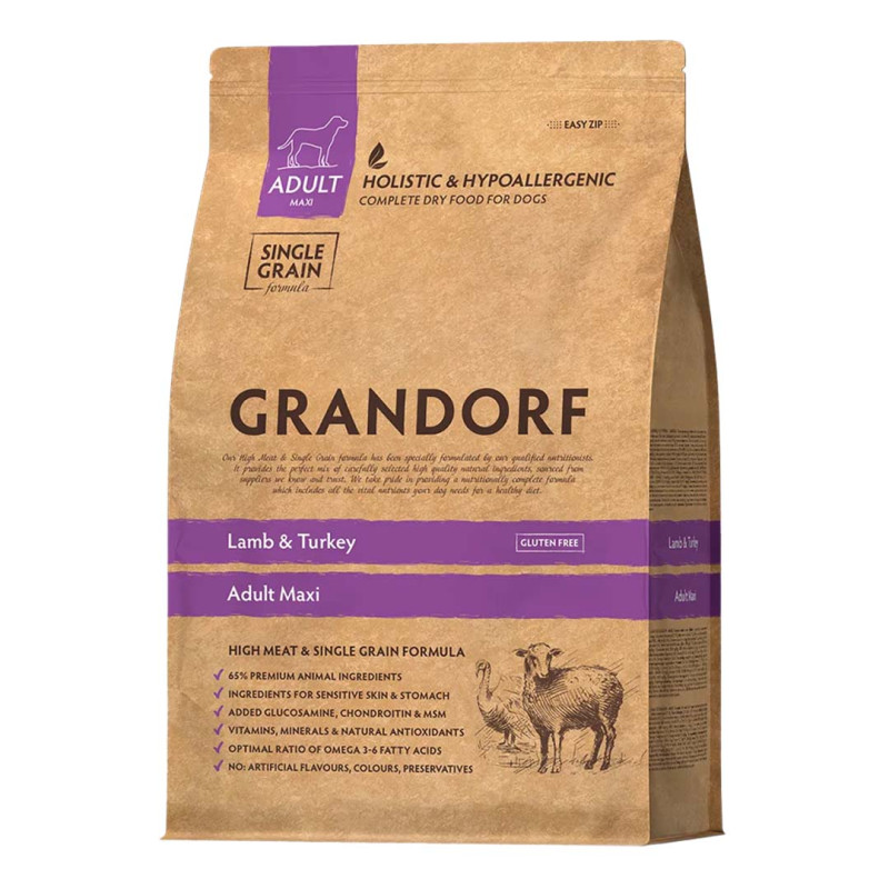 Grandorf granule pro psy Adult Maxi - Jehně a krocan 10kg