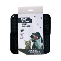 Eat Slow Live Longer lízací zpomalovací podložka Rectangle šedá