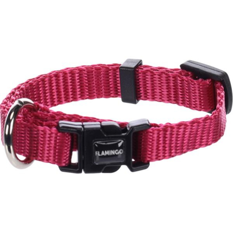 Obojek nylon Ziggi vínový XXS 1x15-25cm Flamingo