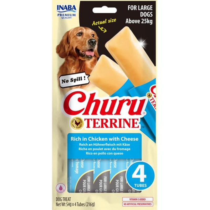 Inaba Churu Terrine Large Dog kuře a sýr 4x54g