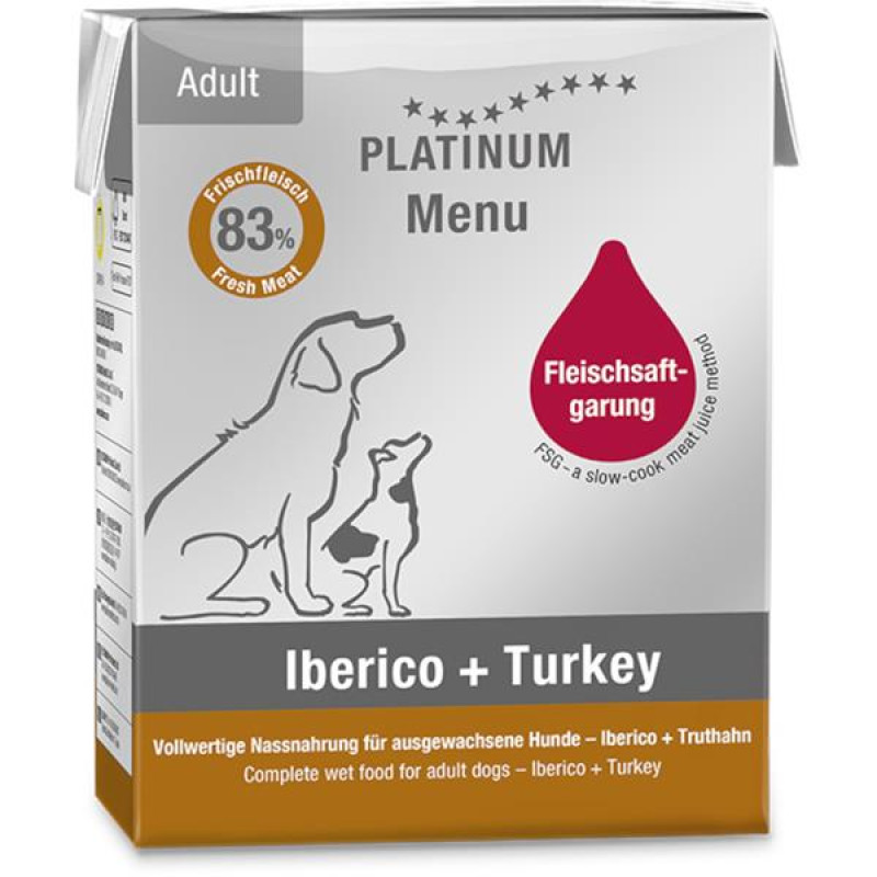 Platinum Dog Menu Iberico + Turkey 185 g