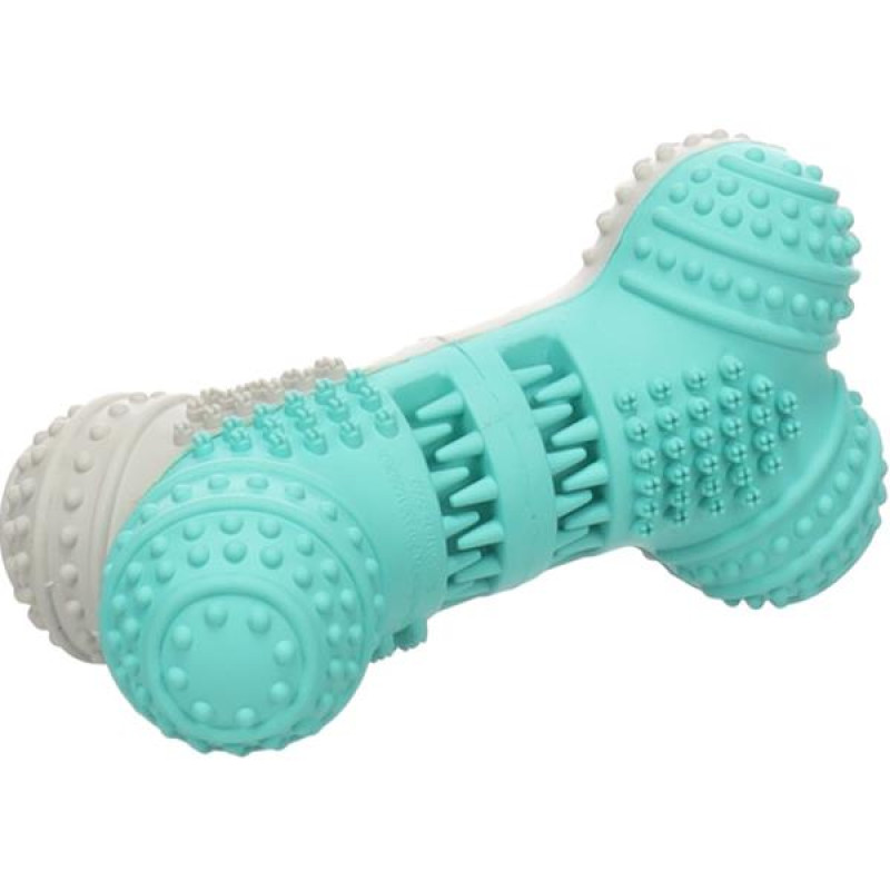 Hračka guma Growi kost mátová&šedý Flamingo