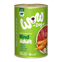 WOW Dog konzerva Hovězí s karotkou Adult 400g