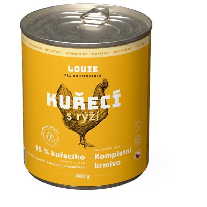 Louie konz. pro psy kuřecí s rýží 800g