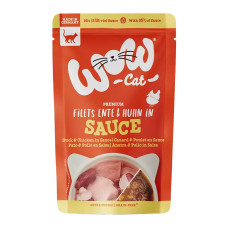 WOW Cat kapsička Sauce Kachna s kuřecím Adult 85g