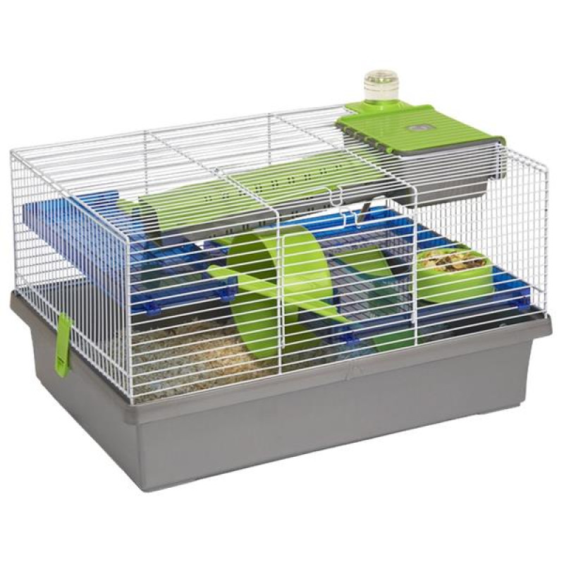 Klec hlod. křeček Pico stříbr./modrá/hrášková Rosewood 50x36x31cm