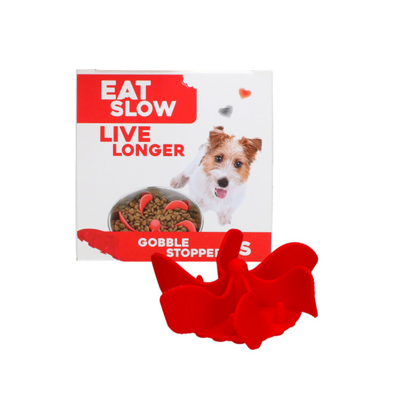 Eat Slow Live Longer zpomalovací Spirála do misky červená   S