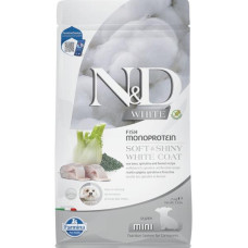 N&D WHITE Dog GF Sea Bass, Spirulina & Fennel Puppy Mini 1,5 kg