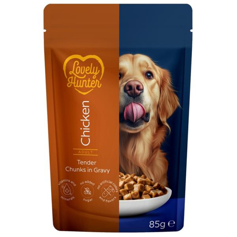 Lovely Hunter Dog kaps. Adult Chicken 85 g