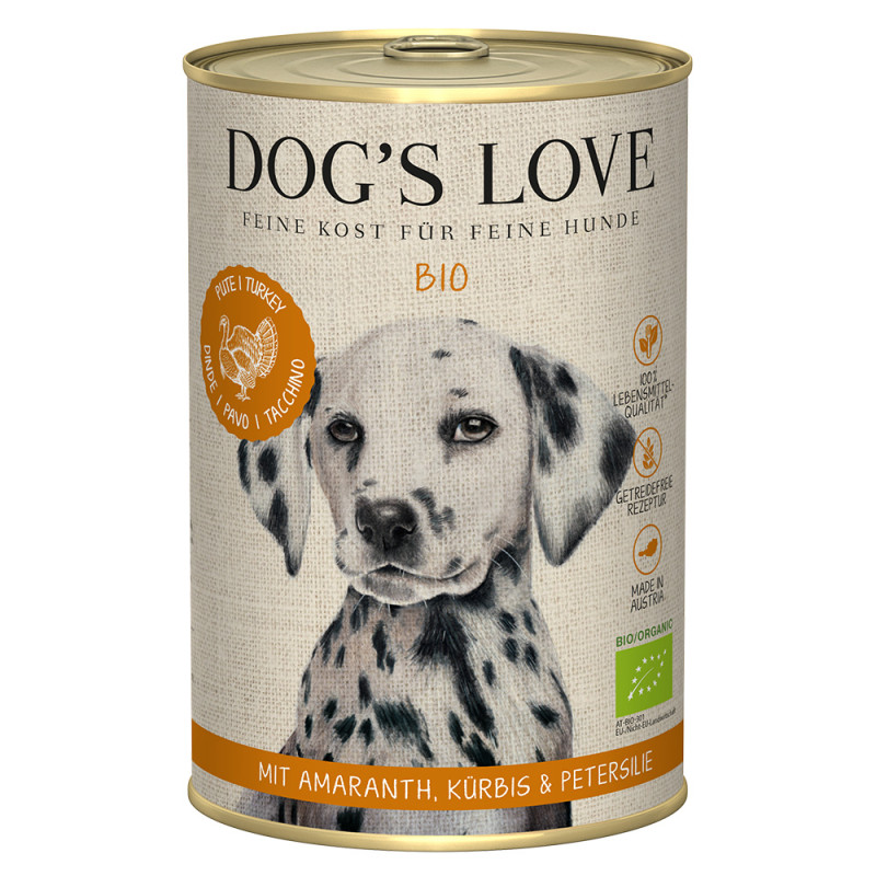 Dog's Love konzerva Bio Krocan 400g
