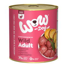 WOW Dog konzerva Zvěřina s batáty Adult 800g