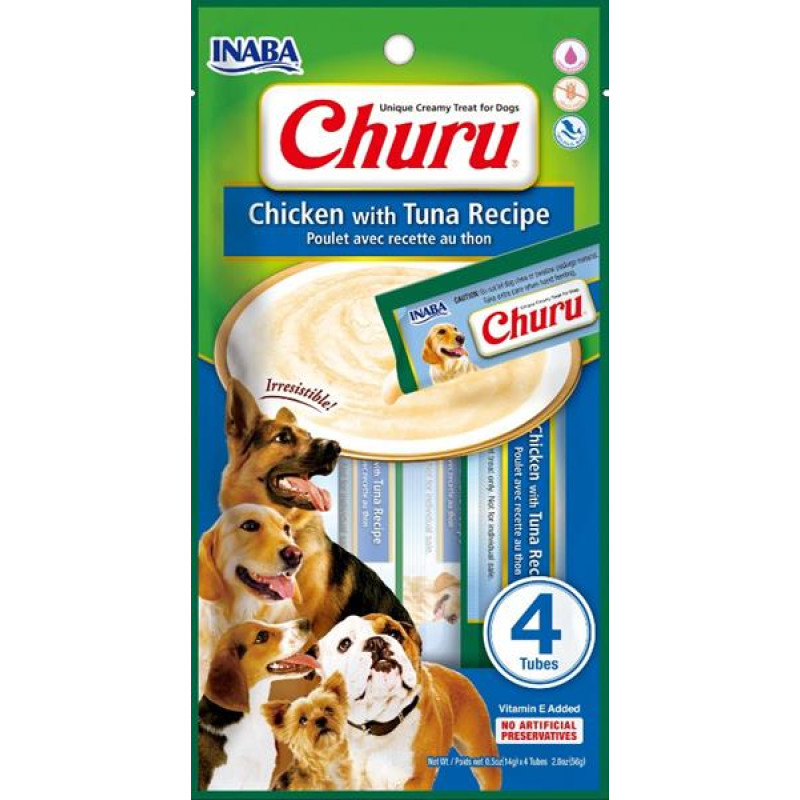 Inaba Churu dog snack kuře a tuňák 4x14 g