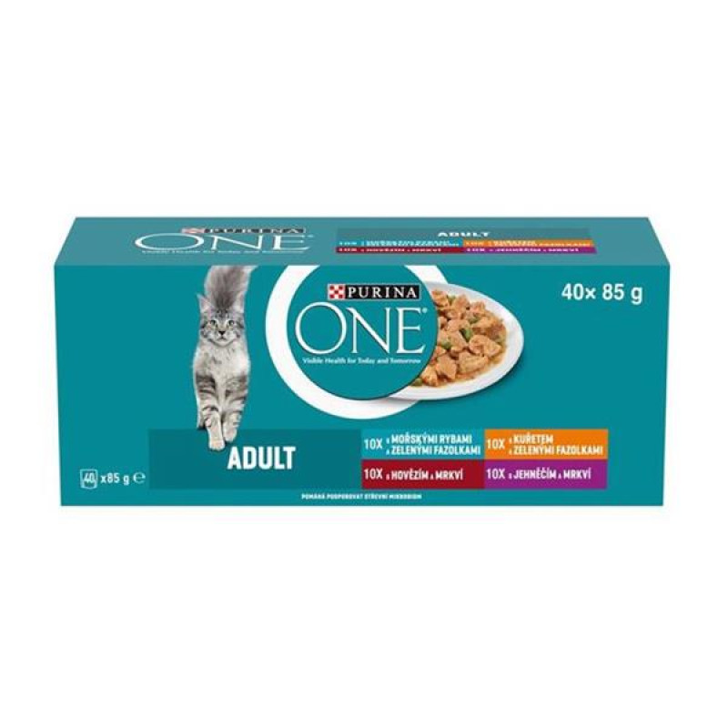 Purina ONE-Multipack Adult minifiletky maso,ryba,zelenina 40 x 85 g
