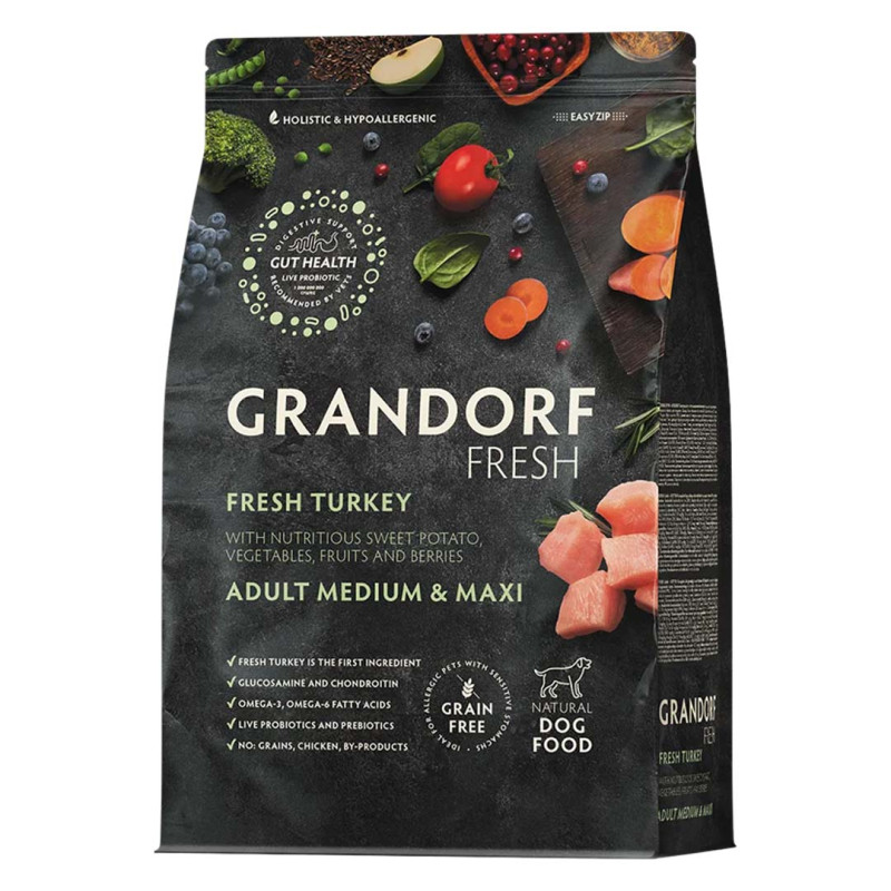 Grandorf FRESH granule pro psy Adult Medium & Maxi - Krocan 10kg