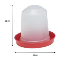 Napáječka pro drůbež klobouková - plast 1,5L kónický tvar 