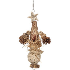 Hračka pták přírodní Habi Flamingo 13x5,5x31cm