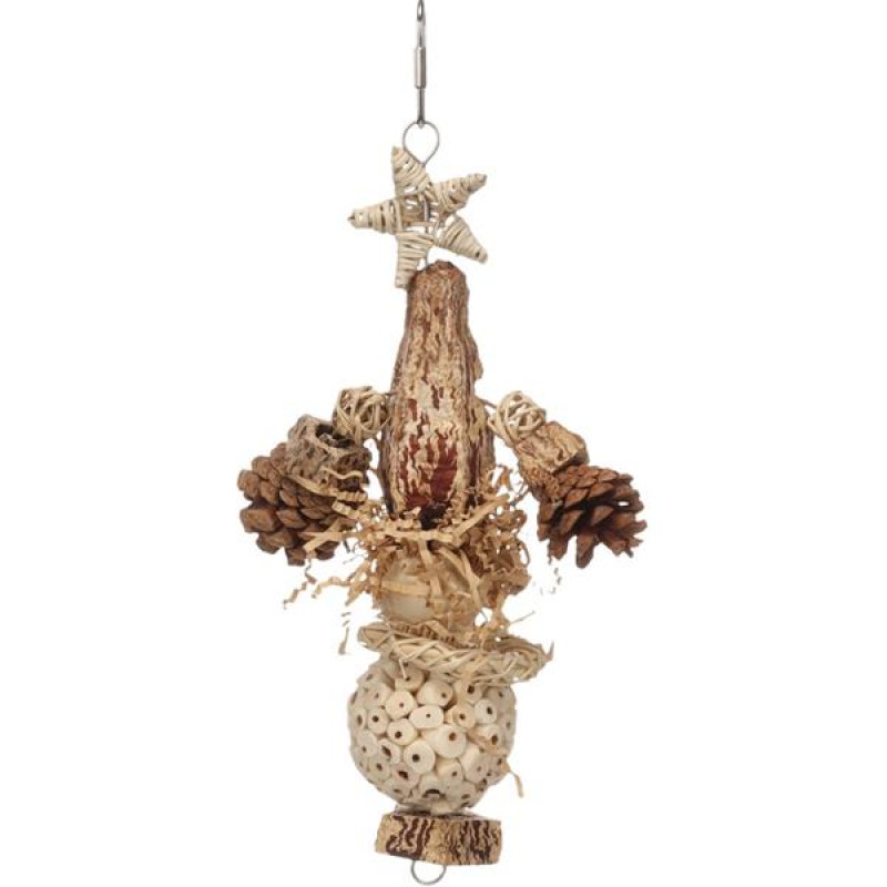 Hračka pták přírodní Habi Flamingo 13x5,5x31cm