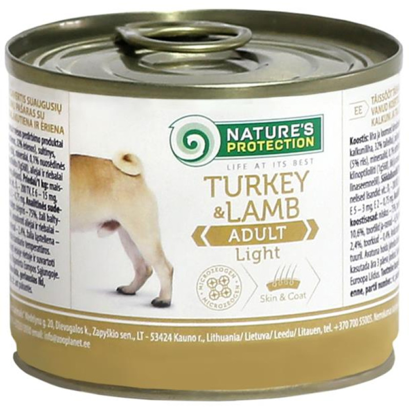 Nature's Protection Dog konz.Light krůta/jehně 200 g