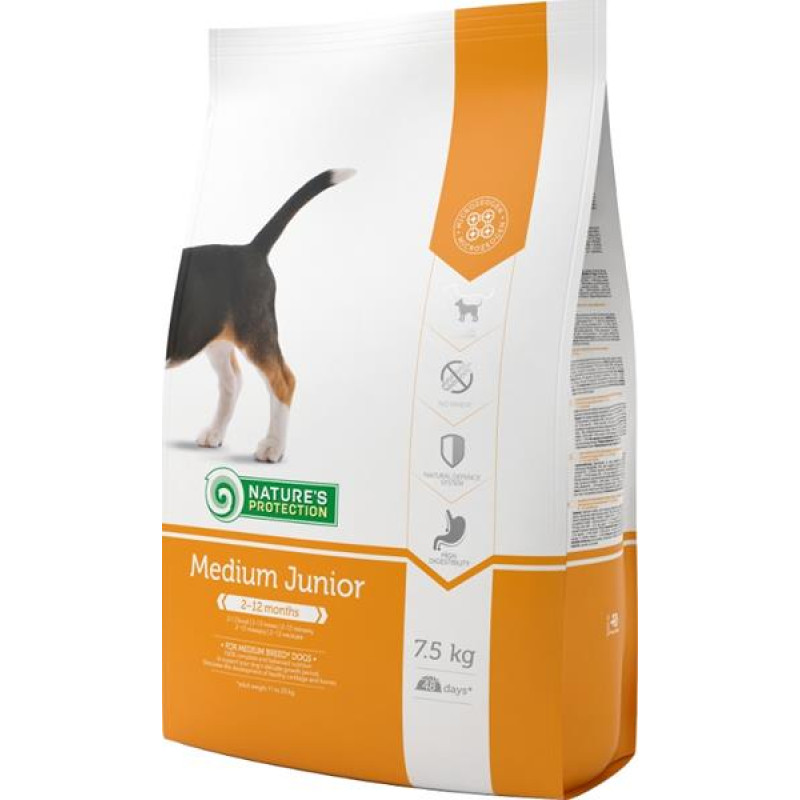 Nature's Protection Dog Dry Junior Medium 7,5 kg