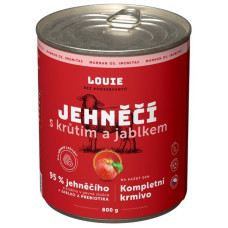 Louie konz.pro psy jehněčí, krůta, jablka 800g