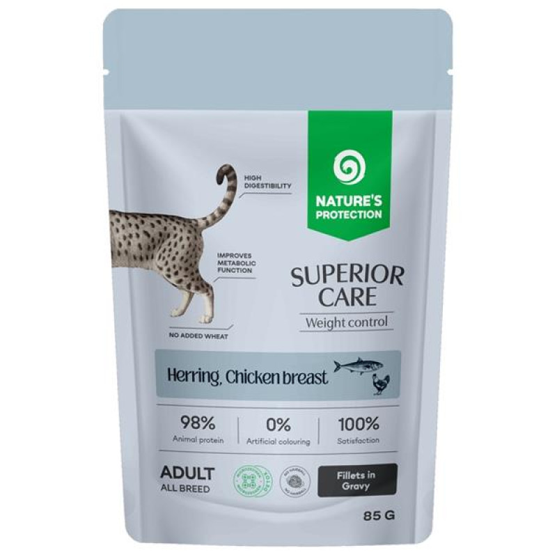 Nature's Protection Superior Care Cat kaps. Weight Control Herring/Chicken 85 g