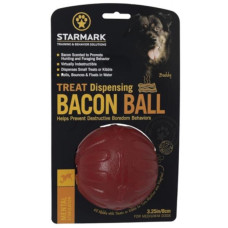 Hračka guma Chew ball Bacon míč Starmark 8cm červený