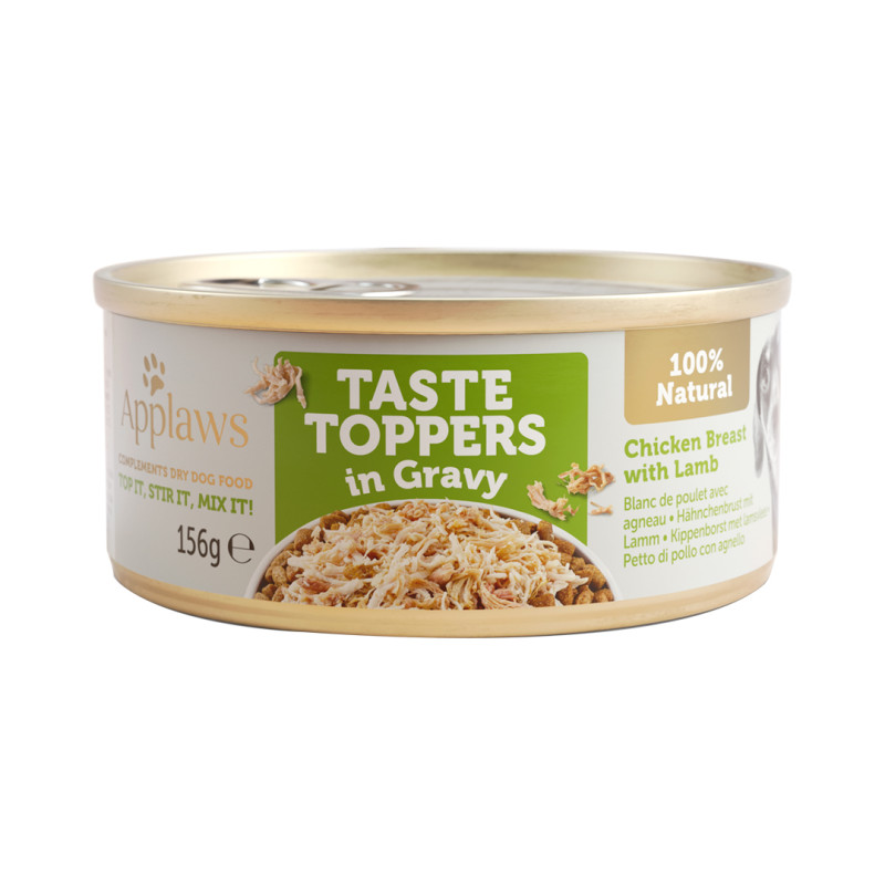 Applaws konzerva Dog Taste Toppers Gravy Kuře s jehněčím 156g