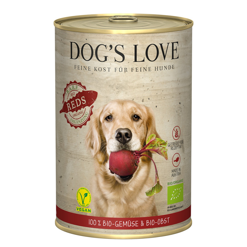 Dog's Love konzerva Barf Bio Vegan Reds 400g