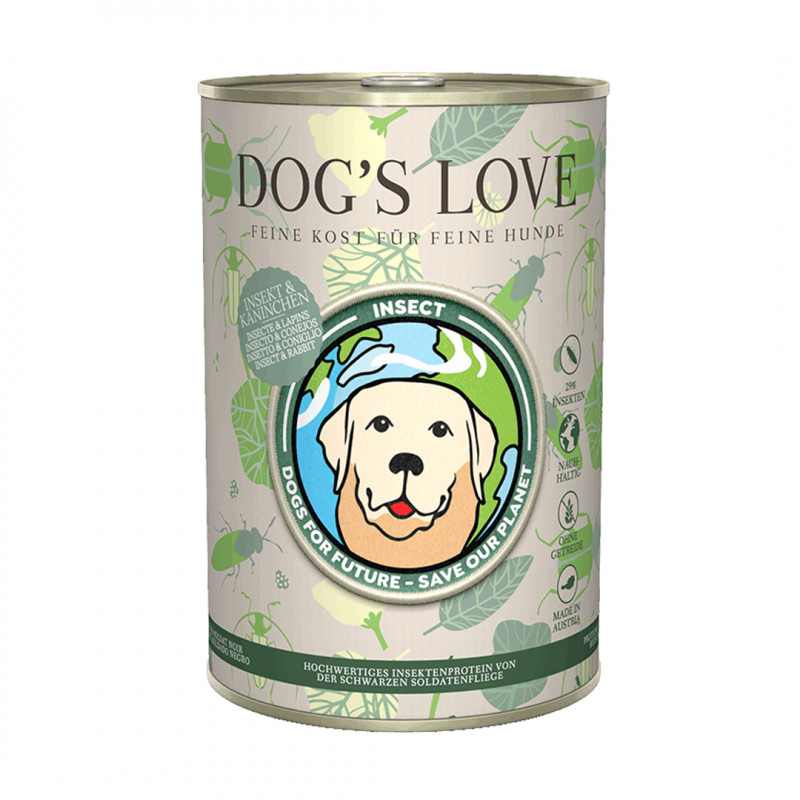 Dog's Love konzerva Insect Hmyz a králík 400g