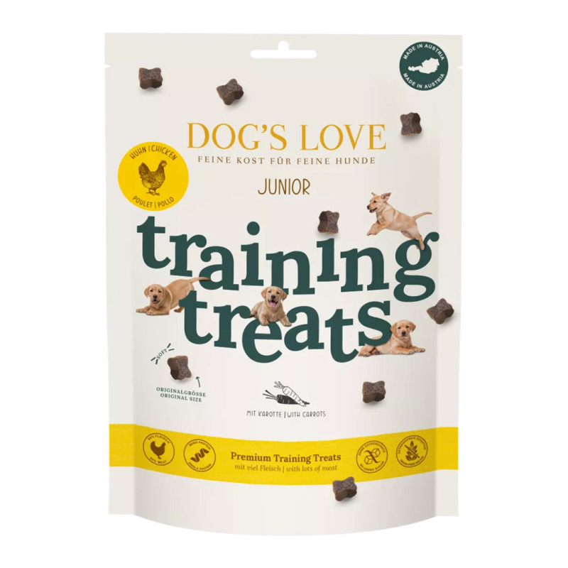 Dog's Love Training Treats Junior Kuřecí s mrkví 150g