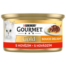 Gourmet Gold cat konz.-Sauce Delight Minifiletky hovězí 85 g
