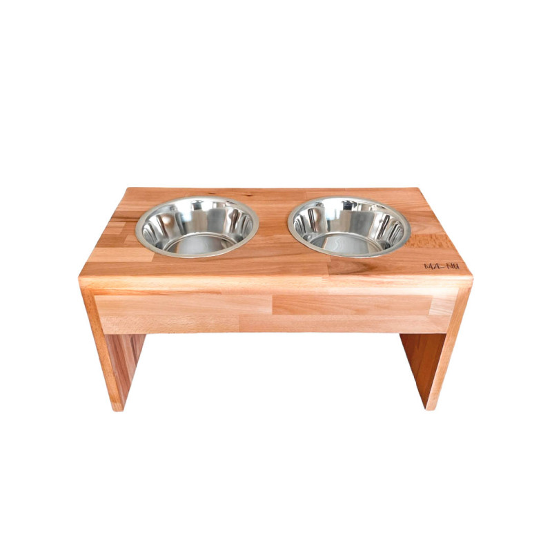 MA-NU Dřevěný stojan s miskami Empty XL