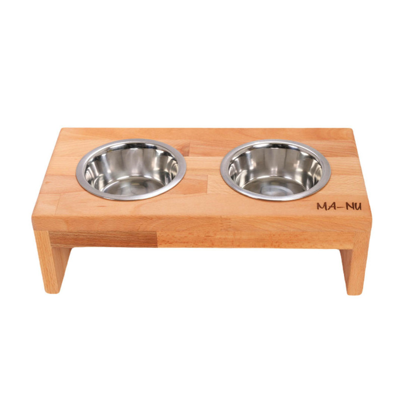 MA-NU Dřevěný stojan s miskami Empty   S
