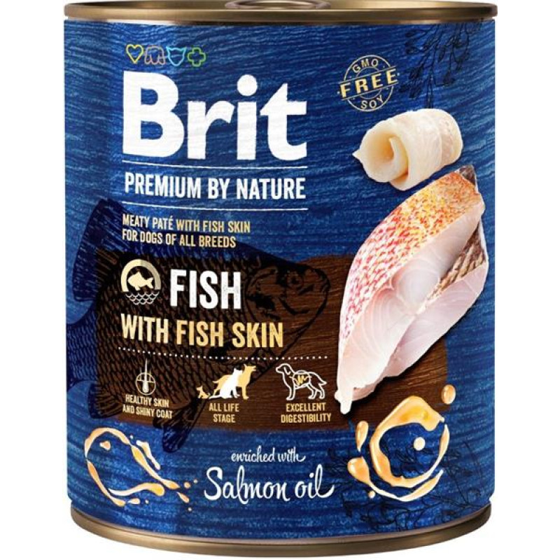 Brit Premium by Nature Dog konz. - Fish with Fish Skin 800 g